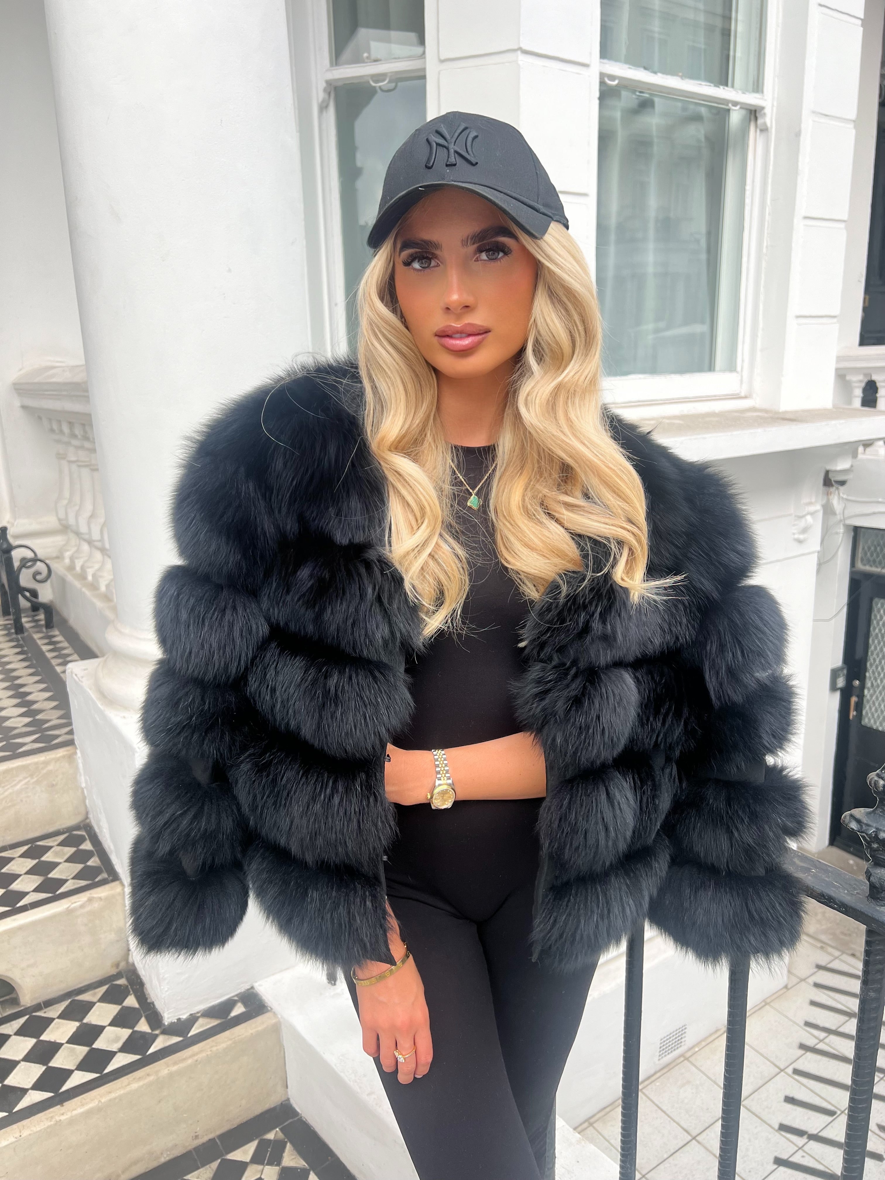 Timeless Fox Fur Coat - Black