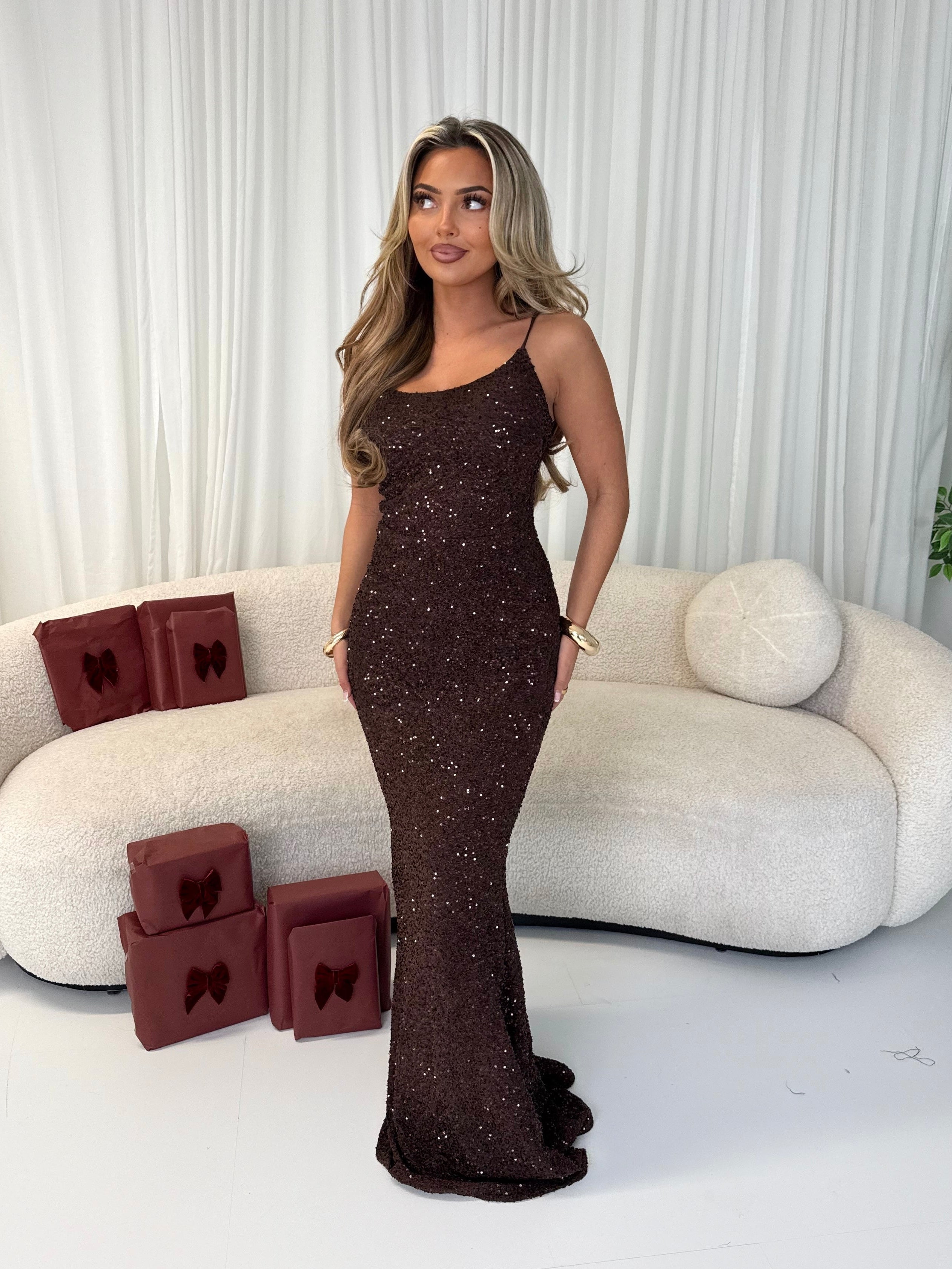 ANASTASIA maxi dress - Brown